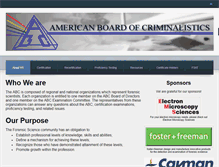 Tablet Screenshot of criminalistics.com